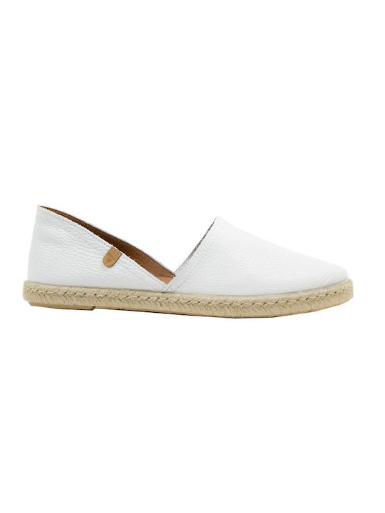 Verbenas Carmen Nucleo Women's Leather Espadrilles White