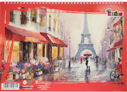 The Littlies Drawing Pad Paris C4 22.9x32.4cm 40 Sheets Red Various Designs