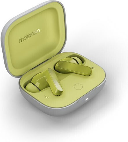 Motorola Moto Buds Bluetooth Handsfree Earphones with Sweat Resistance and Charging Case Kiwi Green