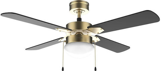 Cecotec EnergySilence Aero 450 Ανεμιστήρας Οροφής 106cm με Φως GoldBlack