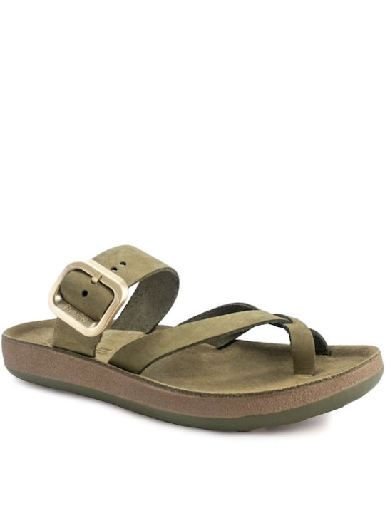 Fantasy Sandals Constantia Khaki Leather Women'...