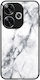 Back Cover Tempered Glass / Silicone White (Xiaomi Poco F6 5G)