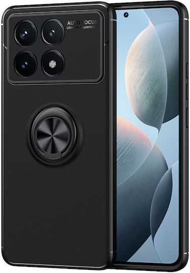 Umschlag Rückseite Silikon Schwarz (Xiaomi Poco F6 Pro 5G)