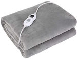 Electric Blanket with Timer Gray 135W 180x130cm