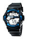Jaga Digital Men's Watch 52mm Chronograph Battery with Blue Rubber Strap