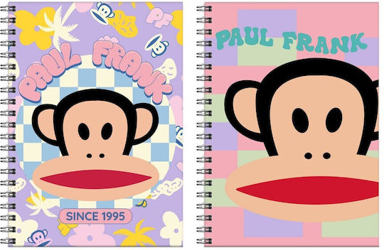 Spiral Notebook Bmu Paul Frank B5 17x25 2-subject 70 sheets 1995-logo Girl 346-86402 Paul Frank