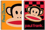 Caiet spiralat Paul Frank B5 17x25 2 bucăți 70 de foi Logo Boys-party Fever 346-87402 Paul Frank