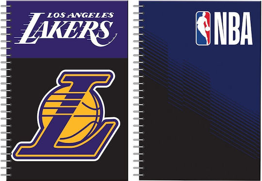 Τετράδιο Σπιράλ Bmu Lakers Nba Logo 2 Θεμάτων 17x25 70φ