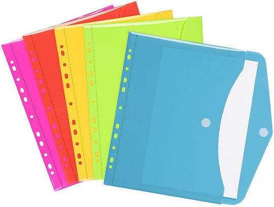 Φάκελοι Χράτς Τρύπες Ντοσιέ Α4 Happy Fluo 5τμχ 152731 Viquel 3135251527314