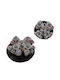 ForHome Κηροπήγιο Πορσελάνης σε Μαύρο Χρώμα 21x9.5εκ.