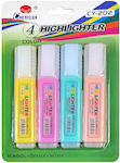 Highlighter Markers Pal 5mm Set of 4 Pieces Justnote 80854 1 Set 60-834