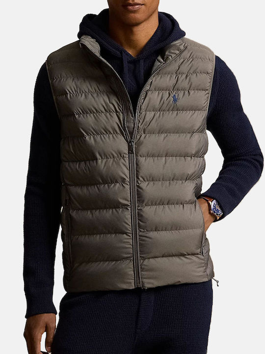 Ralph Lauren Men's Sleeveless Puffer Jacket Darkgray