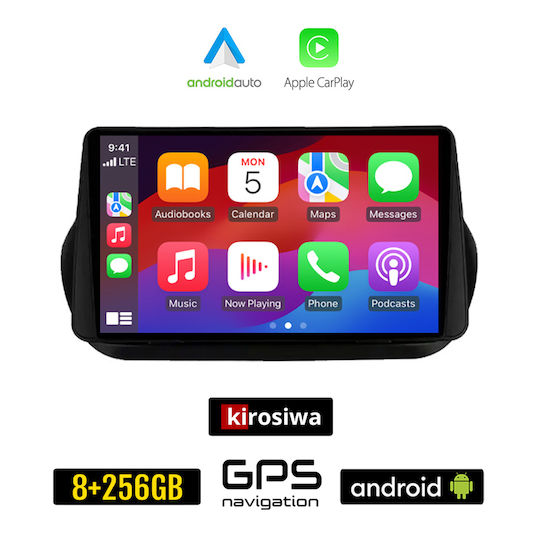 Kirosiwa Car Audio System for Fiat Fiorino / Qubo 2008-2018 (Bluetooth/USB/AUX/WiFi/GPS/Apple-Carplay/Android-Auto) with Touch Screen 10"