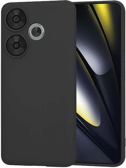 Techsuit SoftFlex Задна корица Силикон Черен (Poco F6)