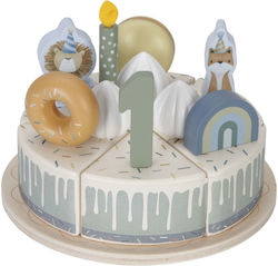 Little Dutch Cake with Candles Blue Wooden for 3+ Years