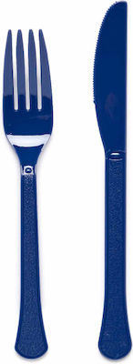 Set de tacâmuri albastre Blueberry, 24 piese