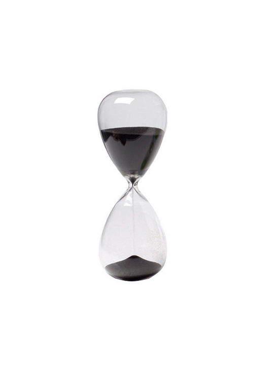 Artekko Artekko Hourglass Decorative Glass Black 7.5x7.5x20.3 Cm 73221-blac