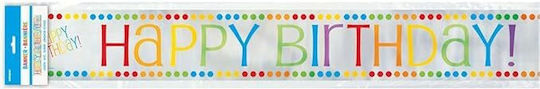 Metallic Multicolor Rainbow Ribbon 365cm Happy Birthday