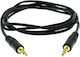 3,5mm Klinkenkabel 3,5mm Stecker - 3,5mm Stecker Schwarz 1,5m Tr-2036