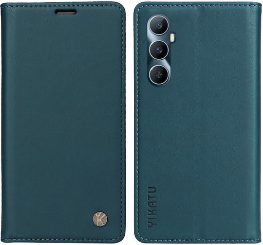 Realme Folio Series Book Synthetic Leather / Silicone / Plastic Green (Realme C65)