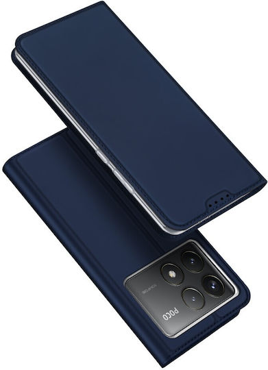 Dux Ducis Buchen Sie Synthetisches Leder / Silikon / Kunststoff Blau (Xiaomi Poco F6 Pro 5G)