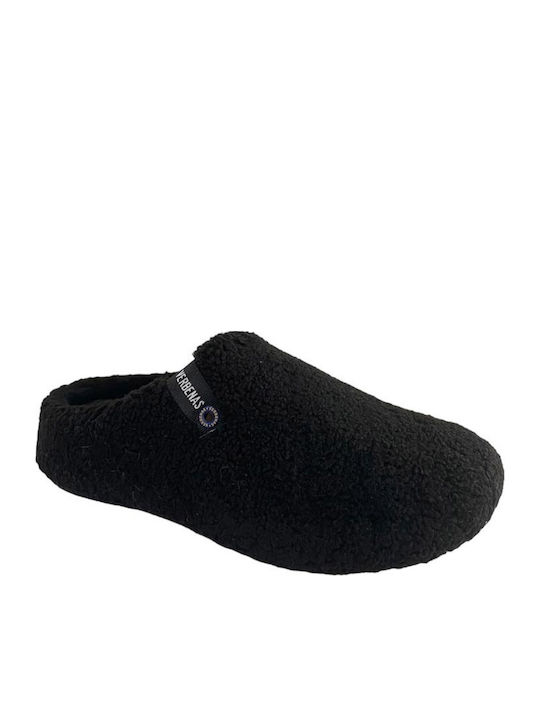 York Nairobi Winter Damen Hausschuhe Schwarze