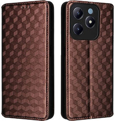 Bedrucktes Rhombus Braune Handyhülle für Realme C61 Bedrucktes Rhombus Braune Handyhülle für Realme C61