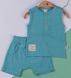 BabyZen Kids Clothing Sets with Shorts Blue 2 Pieces