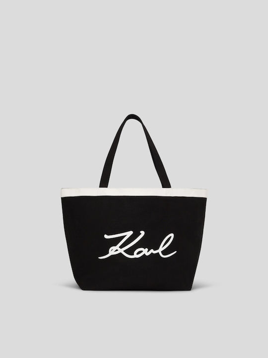 Karl Lagerfeld Damen Tasche Shopper Schulter Schwarz