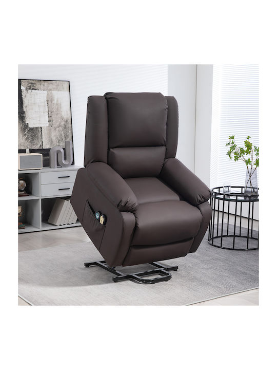 Πολυθρόνα Relax Massage Καφέ 89x93x105cm