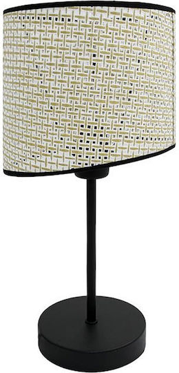 Fylliana Fl293 Table Lamp for Socket E27 with Beige Shade and Black Base