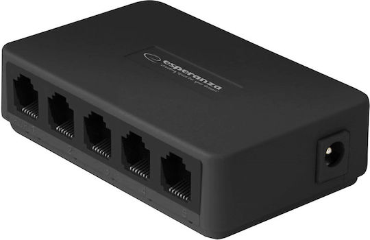 Esperanza ENS101 Managed Switch με 5 Θύρες Gigabit (1Gbps) Ethernet και 5 SFP Θύρες