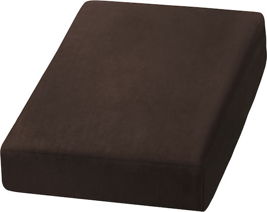 Velvet Chair Cover for Aesthetic Chair 70x190cm Brown 0141586