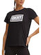 DKNY pentru Femei Bluză din Bumbac Mâneci scurte Neagră