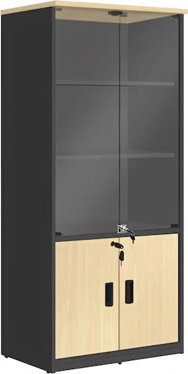 Етажерка Galax Натурален/Антрацит 80x40x180 см