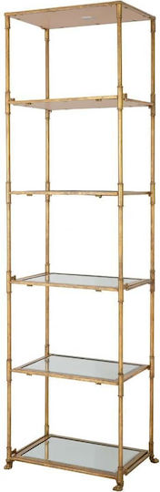 Βιβλιοθήκη Perisa Χρυσή 50x37x179εκ. 82221-DS Βιβλιοθήκη Perisa Χρυσή 50x37x179εκ. 82221-DS