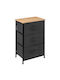 Metallic Chest of Drawers D.grey 45x30x73cm