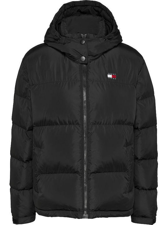 Tjw Alaska Kurz Damen Puffer Jacke für Winter Black