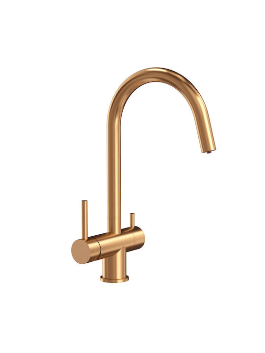 Quadron Kitchen Faucet Counter Copper