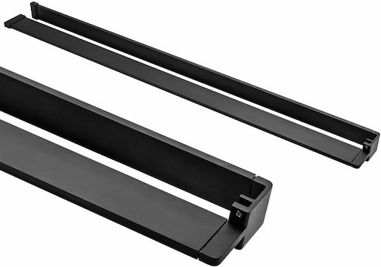 Towel Rack Evo Black Shelf Shower Walls