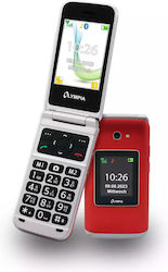 Olympia Vitus Dual SIM Telefon Mobil Cu Butoane Mari Engleză Roșu
