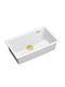 Quadron Drop-In Sink Synthetic Granite W76xD44cm White