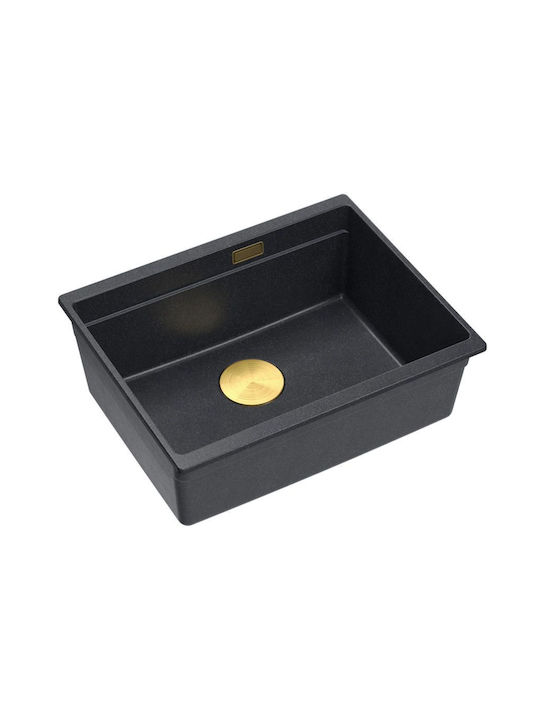 Quadron Drop-In Chiuvetă din Granit Sintetic L59.5xW45.1cm Negru