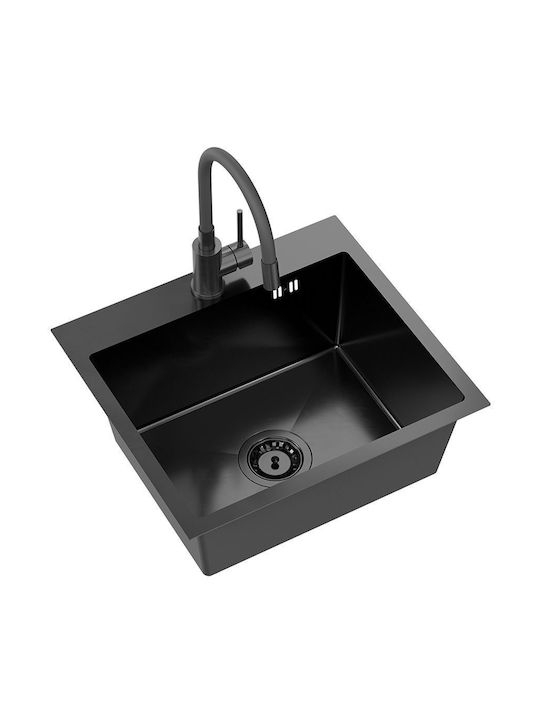 Quadron Drop-In Sink Inox WxD Black