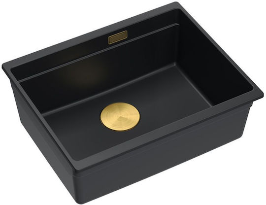 Quadron Drop-In Sink Synthetic Granite W59.5xD45.1cm Black