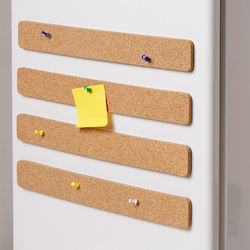 Ecocmk 4 Strips Cork Magnetic Push Pins Set 4pcs