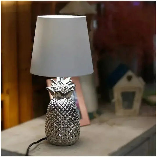 ForHome Keramik Tischlampe für Fassung E14 mit Schwarz Schirm und Silber Basis ForHome Keramik Tischlampe für Fassung E14 mit Schwarz Schirm und Silber Basis