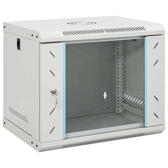 vidaXL Montat pe perete Cabină Rack 9U 53x40x45cm Gri 30261