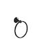 Rea Single Wall-Mounted Bathroom Ring Black