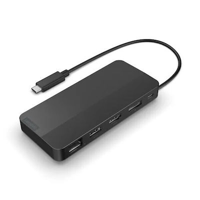 Lenovo Travel USB-C Docking Station με HDMI/DisplayPort 4K Ethernet Μαύρο